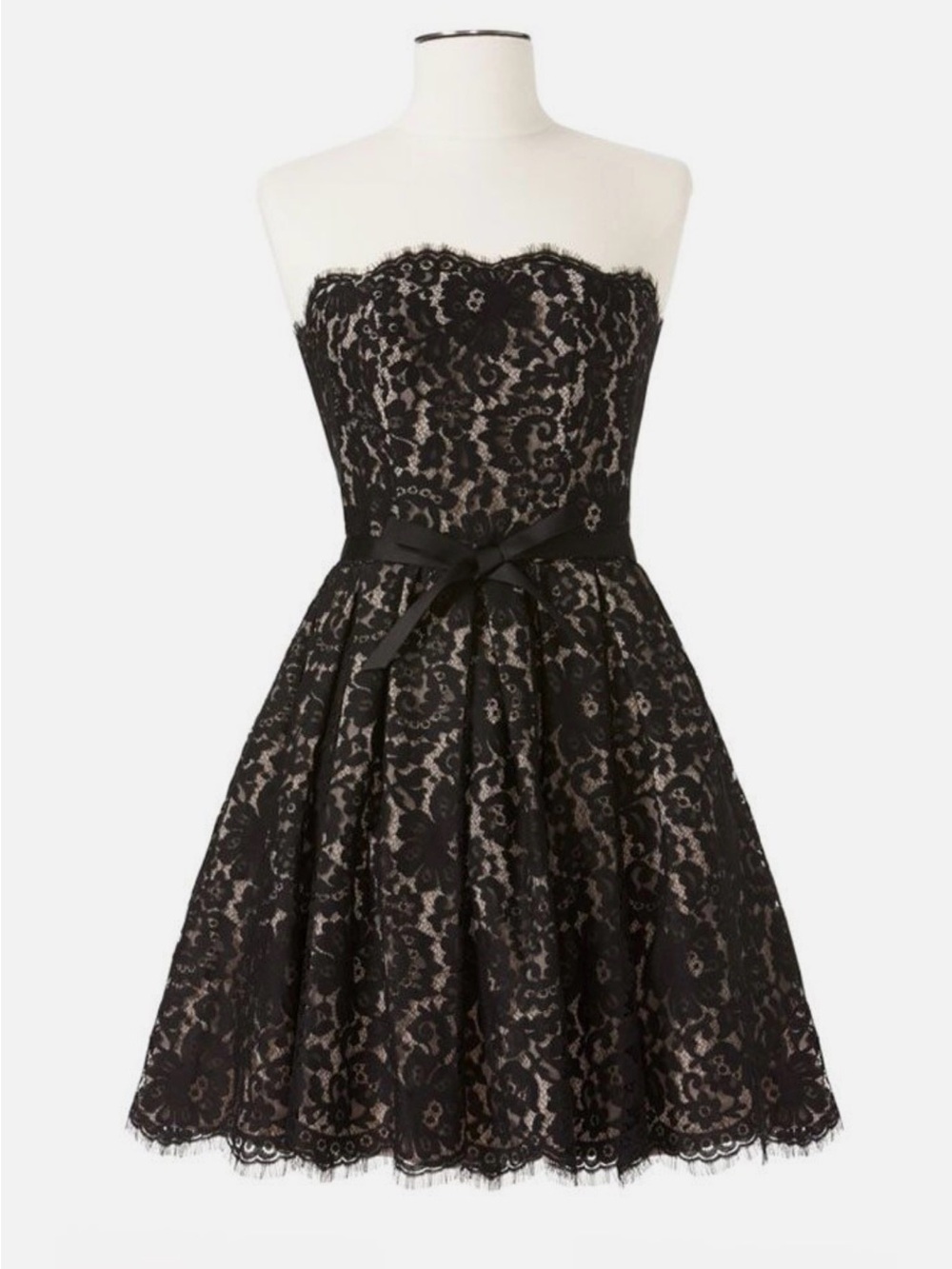 Robert Rodriguez Neiman Marcus Target Black Lace Strapless Cocktail Dress 6